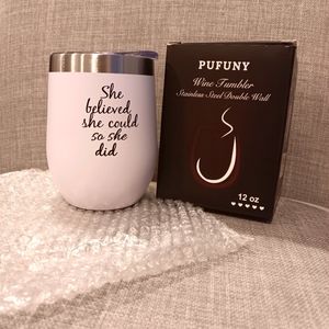 Pufuny Wine Tumbler (White)